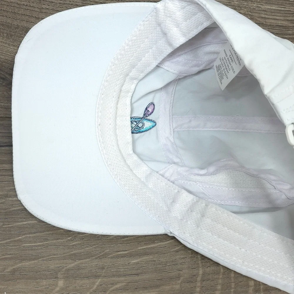 Life Is Good Hat Cap Strap Back White Mens Kayak Boating Outdoors Just Add Water